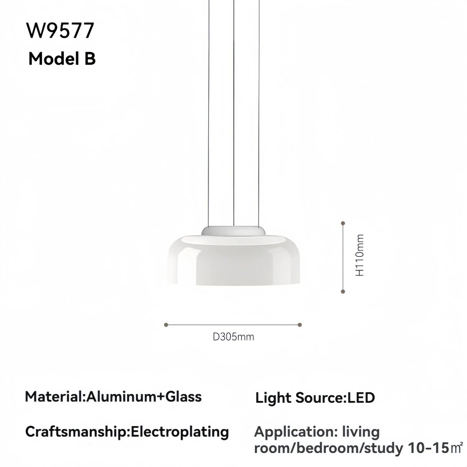 Pablo White Glass Shade Pendant Lights Desinger Nordic Led Bedside Lamp Round Hanging Lighting for Bar Dining Room Decor Light