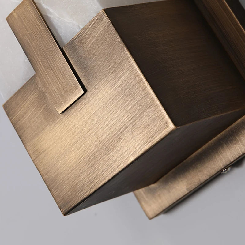 Natural Marble Wall Lamp Minimalist Living Room Bedroom TV Background Wall Light Entrance Hallway American Style Bedside Lamps