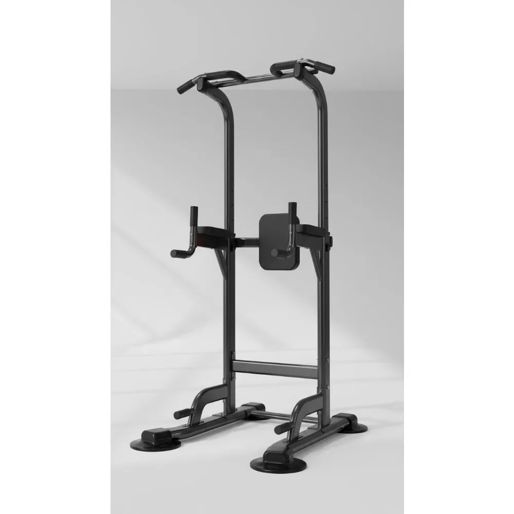 Adjustable Height Power Tower Pull Up Dip Station Multi-Function Home Gym Strength Training Fitness Equipment