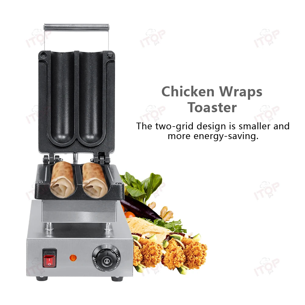Shawarma Gyro Toaster Tortilla Wrap Sandwich Buritto Press Maker Machine Heater Warmer Roll Durum Doner Kebab Grill Griddle