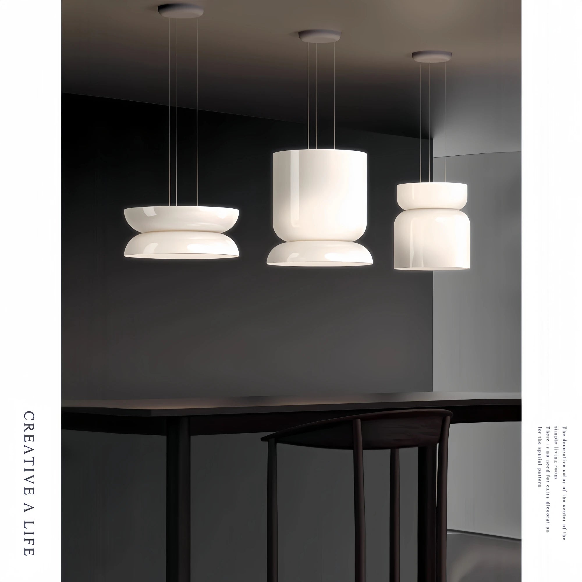 Pablo White Glass Shade Pendant Lights Desinger Nordic Led Bedside Lamp Round Hanging Lighting for Bar Dining Room Decor Light