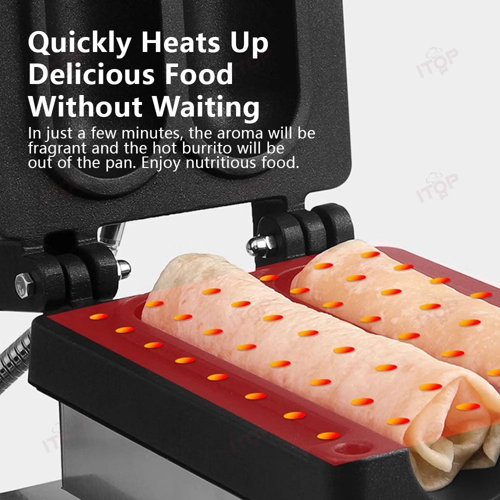 Shawarma Gyro Toaster Tortilla Wrap Sandwich Buritto Press Maker Machine Heater Warmer Roll Durum Doner Kebab Grill Griddle