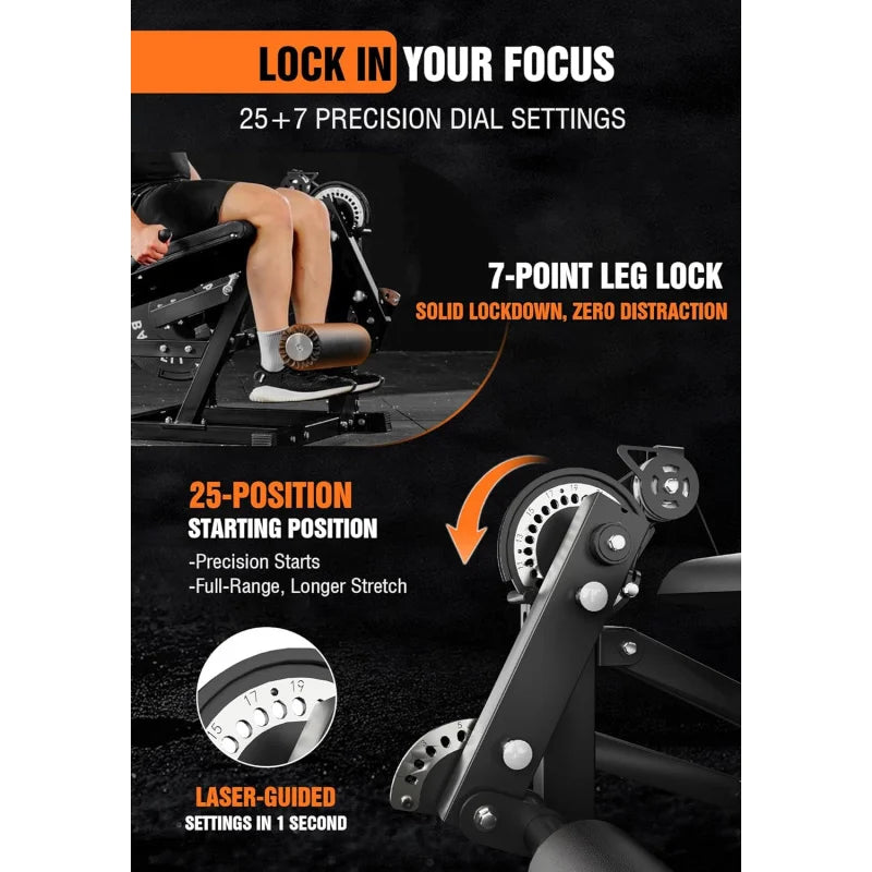 Leg Extension and Curl Machine, Seated Extension and Lying for Home Gym, Workout Equipment with Cable System