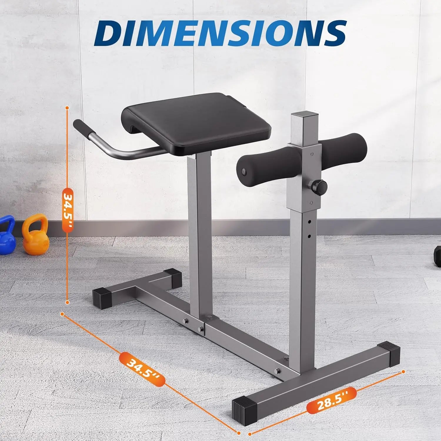 Adjustable Hyperextension Bench for Core Strength and Back Workouts - Versatile Home Gym Equipment