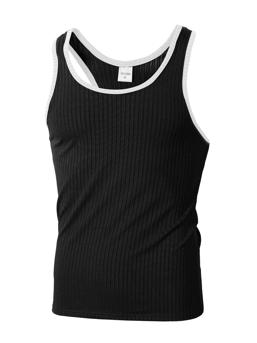 Men s Sleeveless Muscle Tank Tops with Racerback Design for Workout Training and Gym Fitness - Casual Streetwear Style
