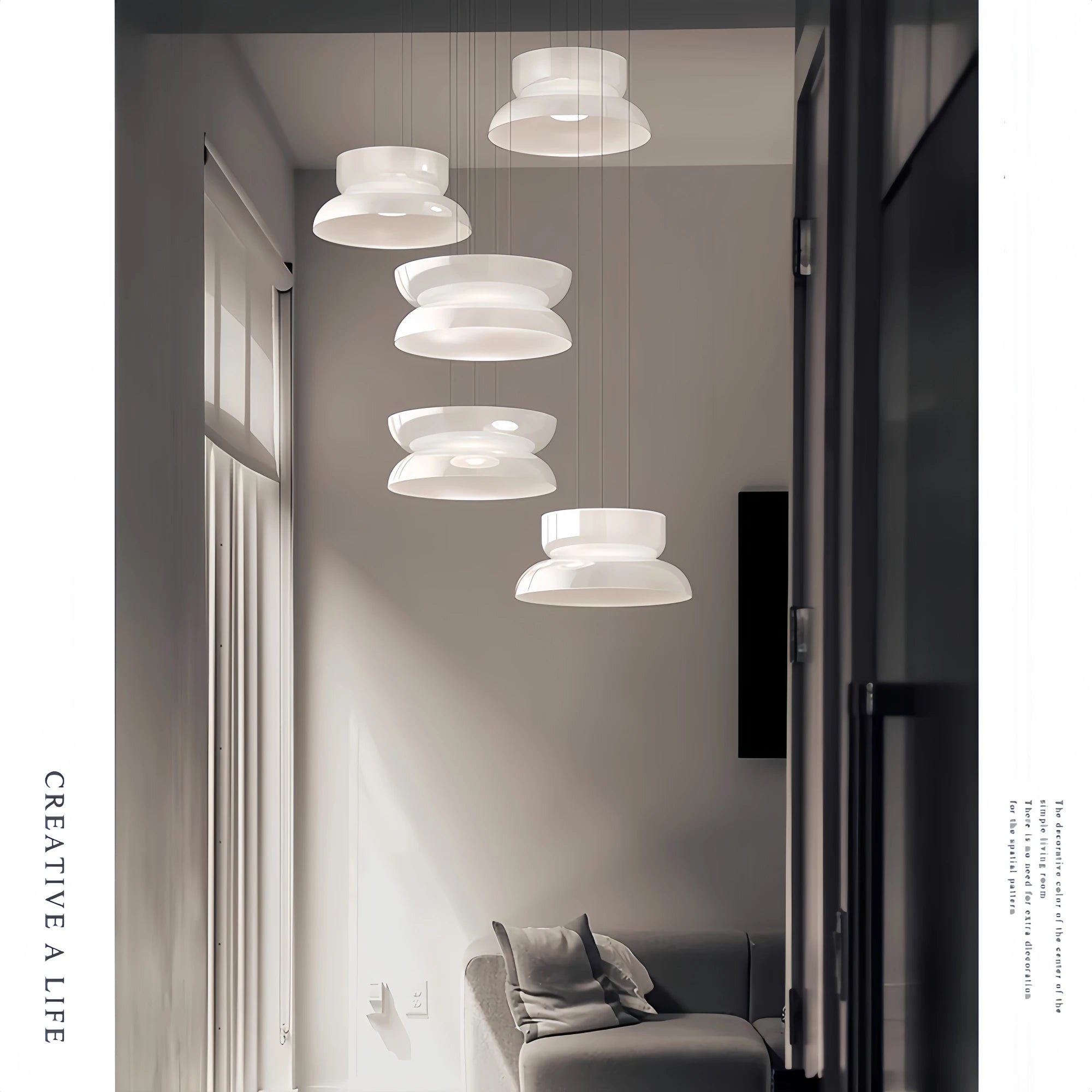 Pablo White Glass Shade Pendant Lights Desinger Nordic Led Bedside Lamp Round Hanging Lighting for Bar Dining Room Decor Light