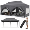 Pavilion Popup Gazebo 3x6m Waterproof Folding Gazebo Tent Party Tent with 6 Side Panels UV 50+ Height Adjustable 2-3M
