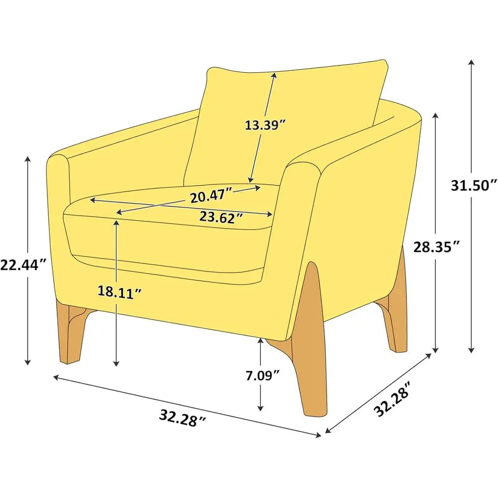 Accent Chair 31" Oversized Reading Chair Comfy Upholstered Boucle Lounge Armchair, Modern Living Room Chair with Back,Customized