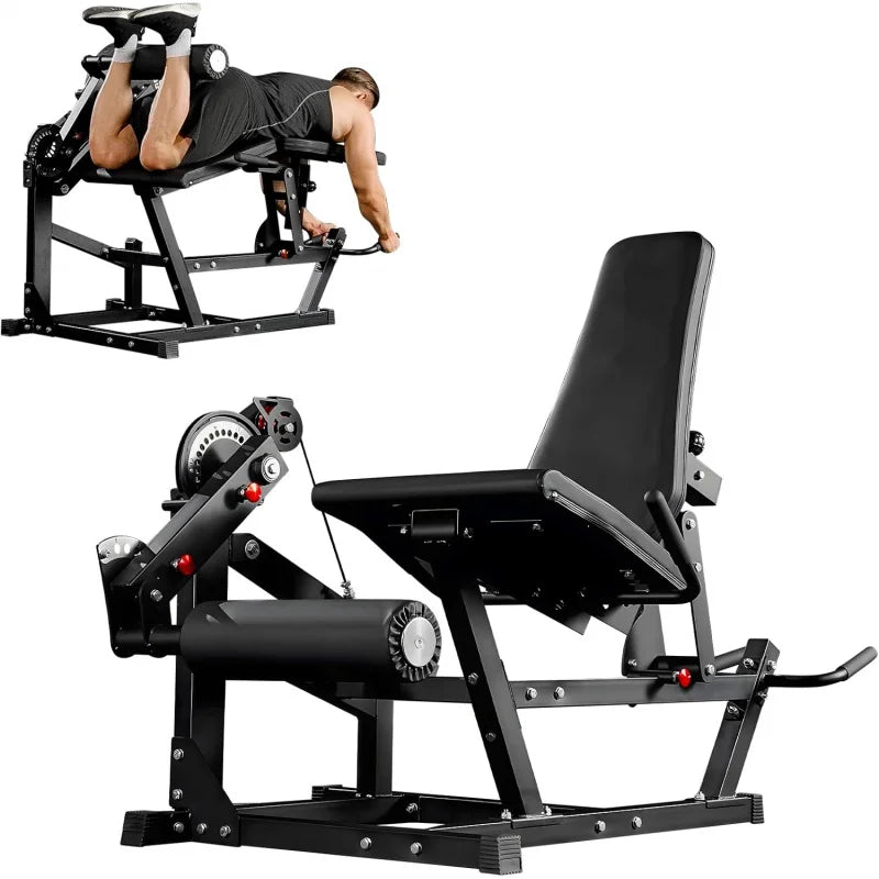 Leg Extension and Curl Machine, Seated Extension and Lying for Home Gym, Workout Equipment with Cable System